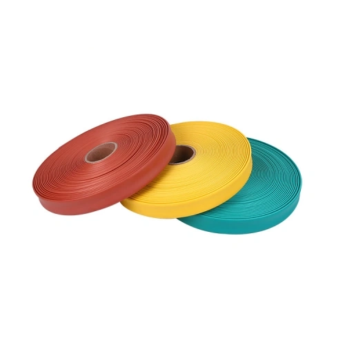 Three rolls of heat shrink busbar insulation tubing in red, yellow and green for the RIKI 10kV and 35kV series
