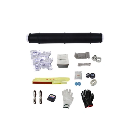 10kV single-core cold shrink straight-through cable joint kit with black outer sleeve and installation accessories