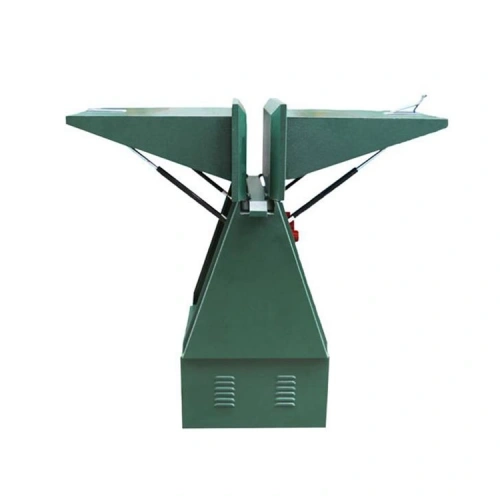 Green outdoor European cable branch box with two raised hinged access covers, side support arms and ventilated metal cabinet